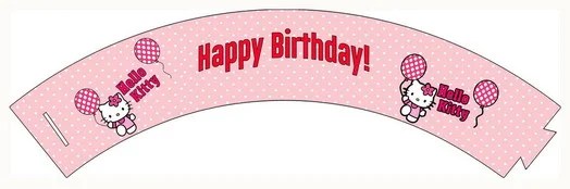 Hello Kitty Cupcake Wrappers Birthday Printable