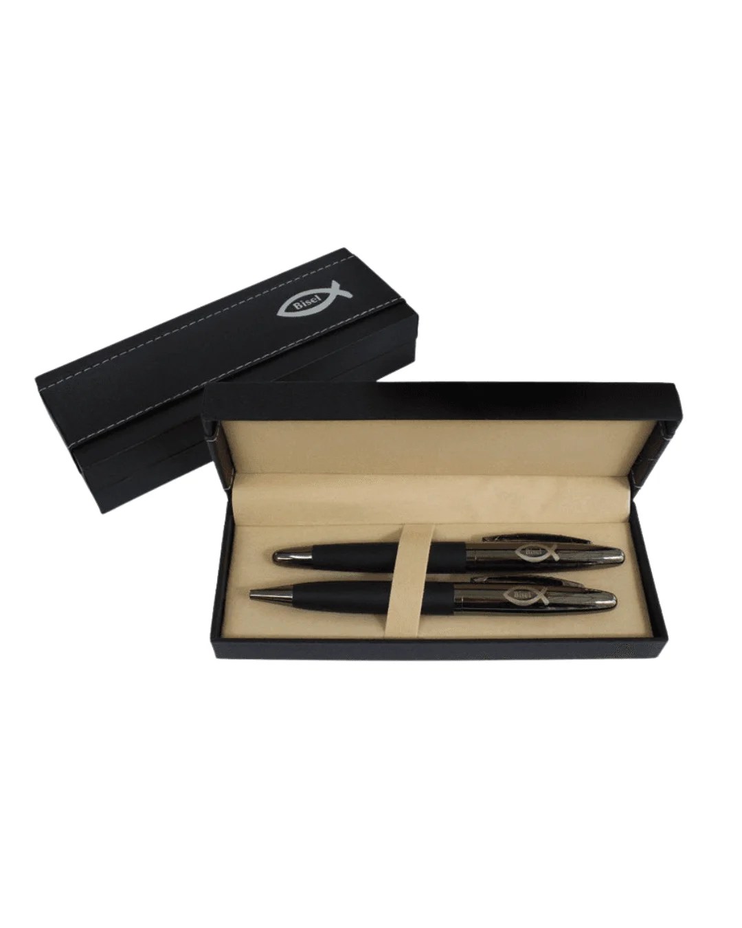 Set de 2 bolígrafos negro mate (incluye caja negra)