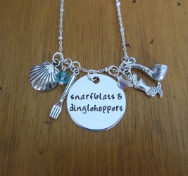 mermaid necklace ariel dinglehoppers withlovefromoc scuttle inspired