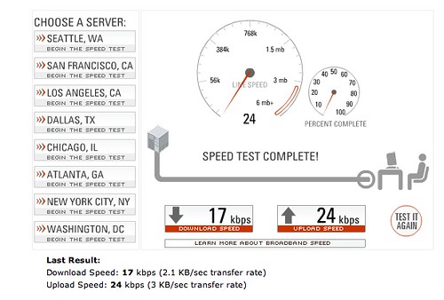 Internet speed calculator