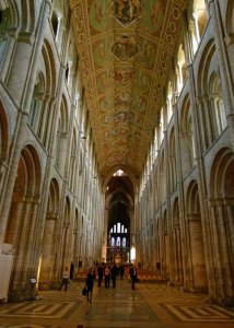 Ely's normous nave - Norman arches, Victorian ceiling