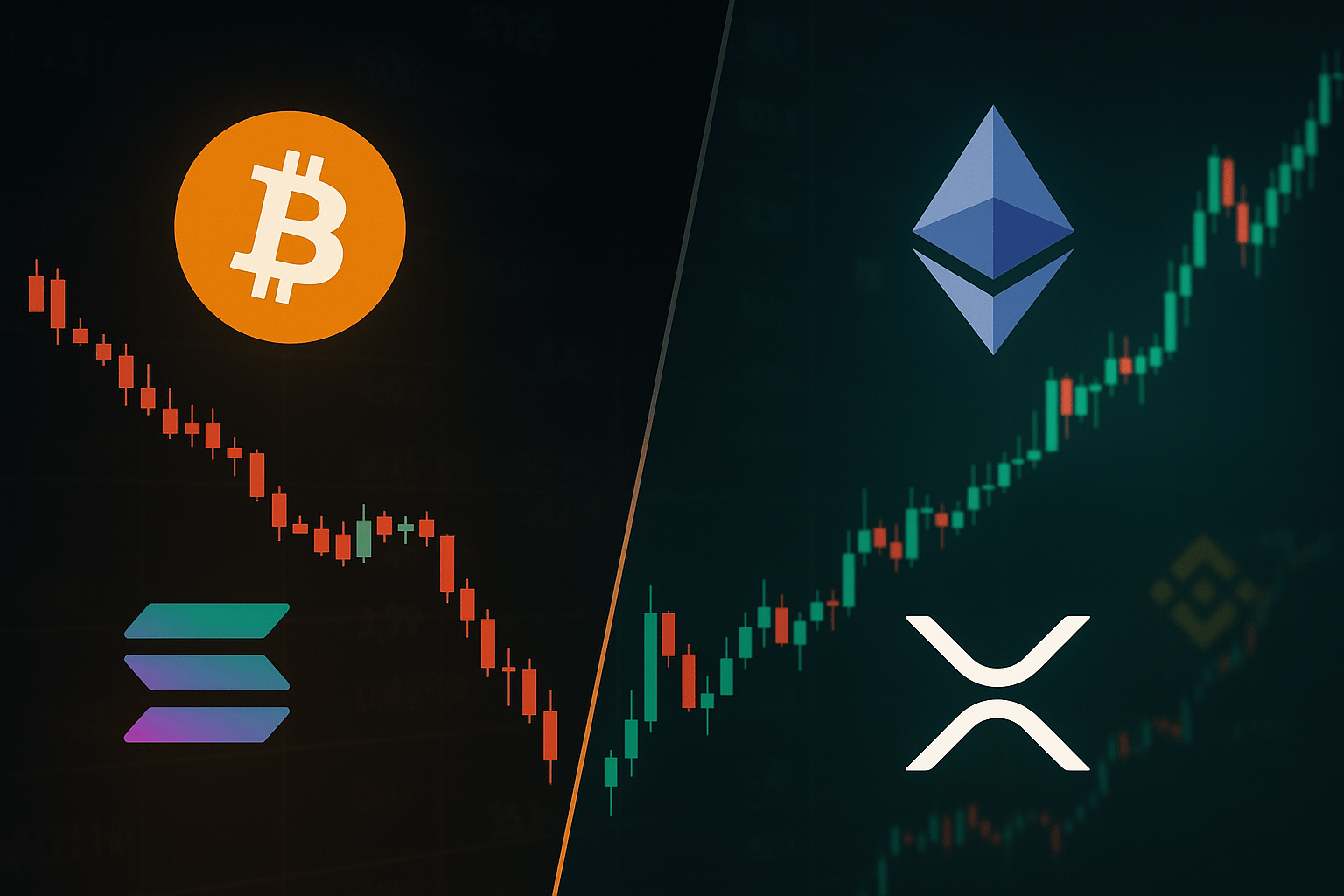 Bitcoin、Solana 下跌，而 ETH、XRP 上漲
