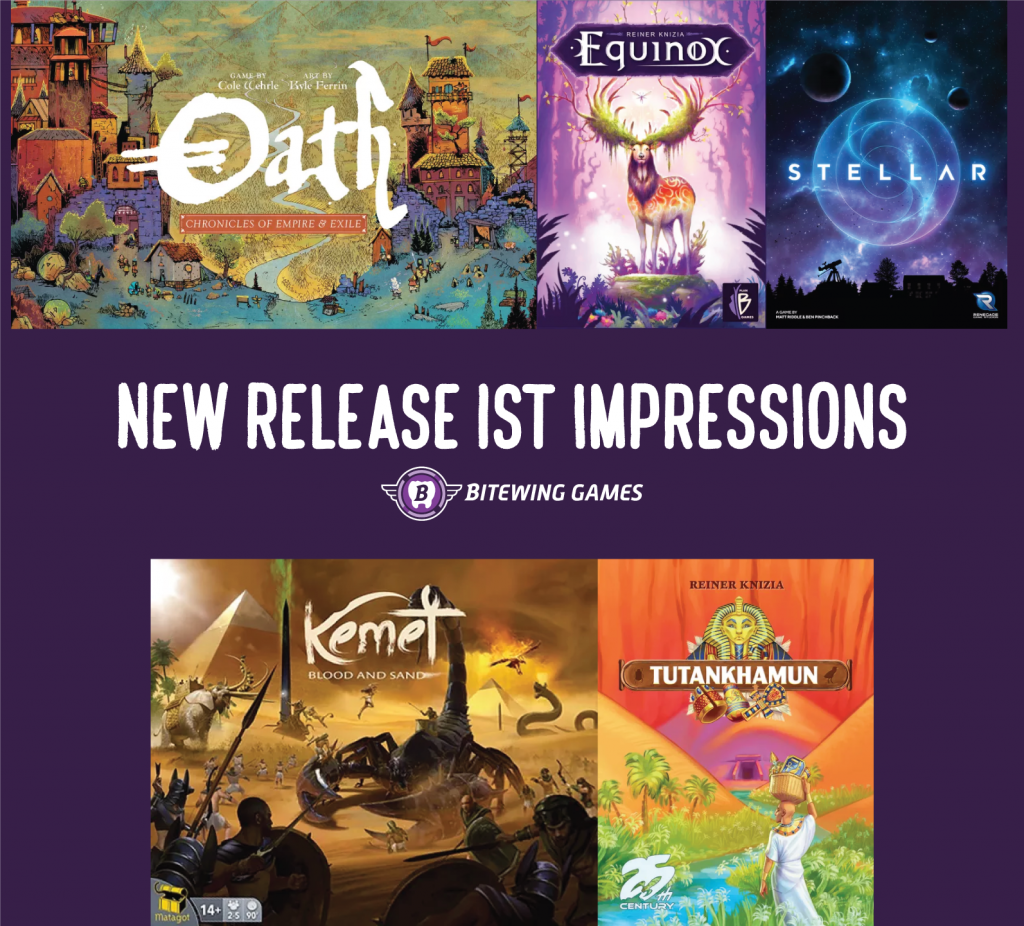 It's a complex machine for creating narrative, a shared delusion . Candid Cardboard 1st Impressions Of Oath Kemet Blood Sand Equinox And More Bitewing Games