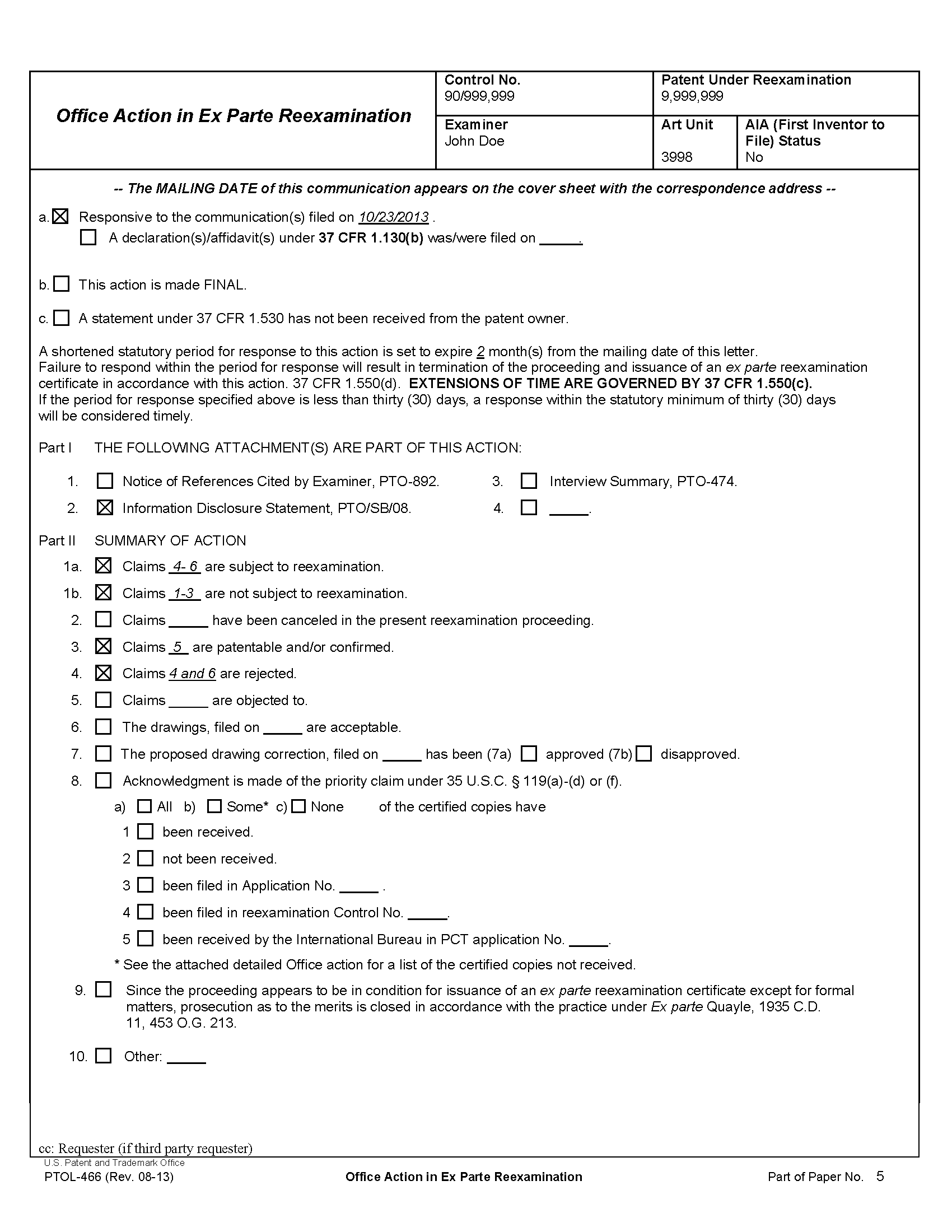 Mpep 2262: form and content of office action, october 2023 (bitlaw)