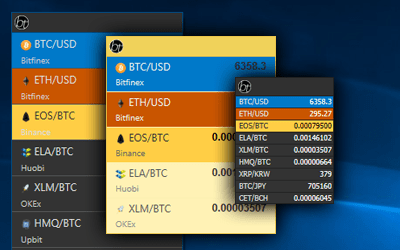 Pure javascript ~ 9.9kbytes (gzip), no dependencies; Bittab Cryptocurrency On Your Desktop