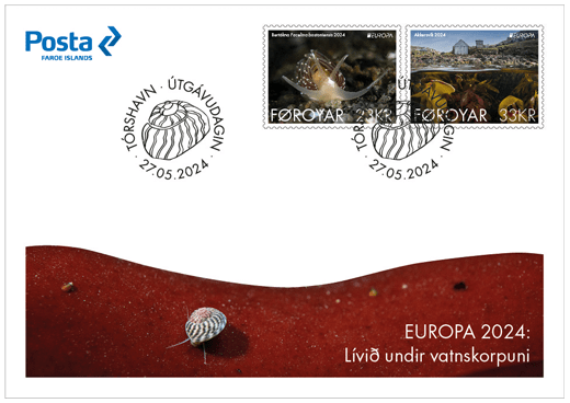 Europa 2024: Underwater fauna and flora FDC with 2 sstamps