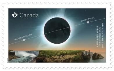 Total Solar Eclipse single stamp Canada Post 2024