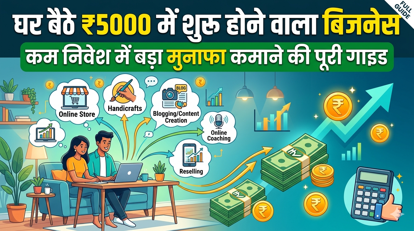 घर बैठे ₹5000 में शुरू होने वाला बिजनेस