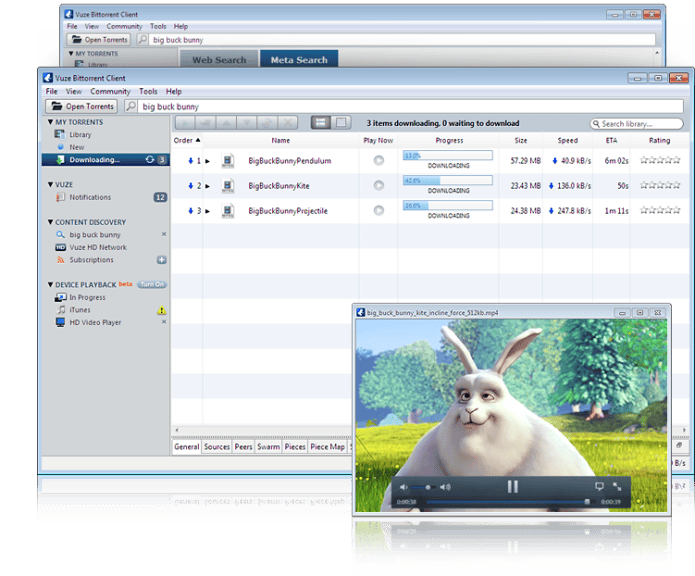 Vuze torrent client on Windows