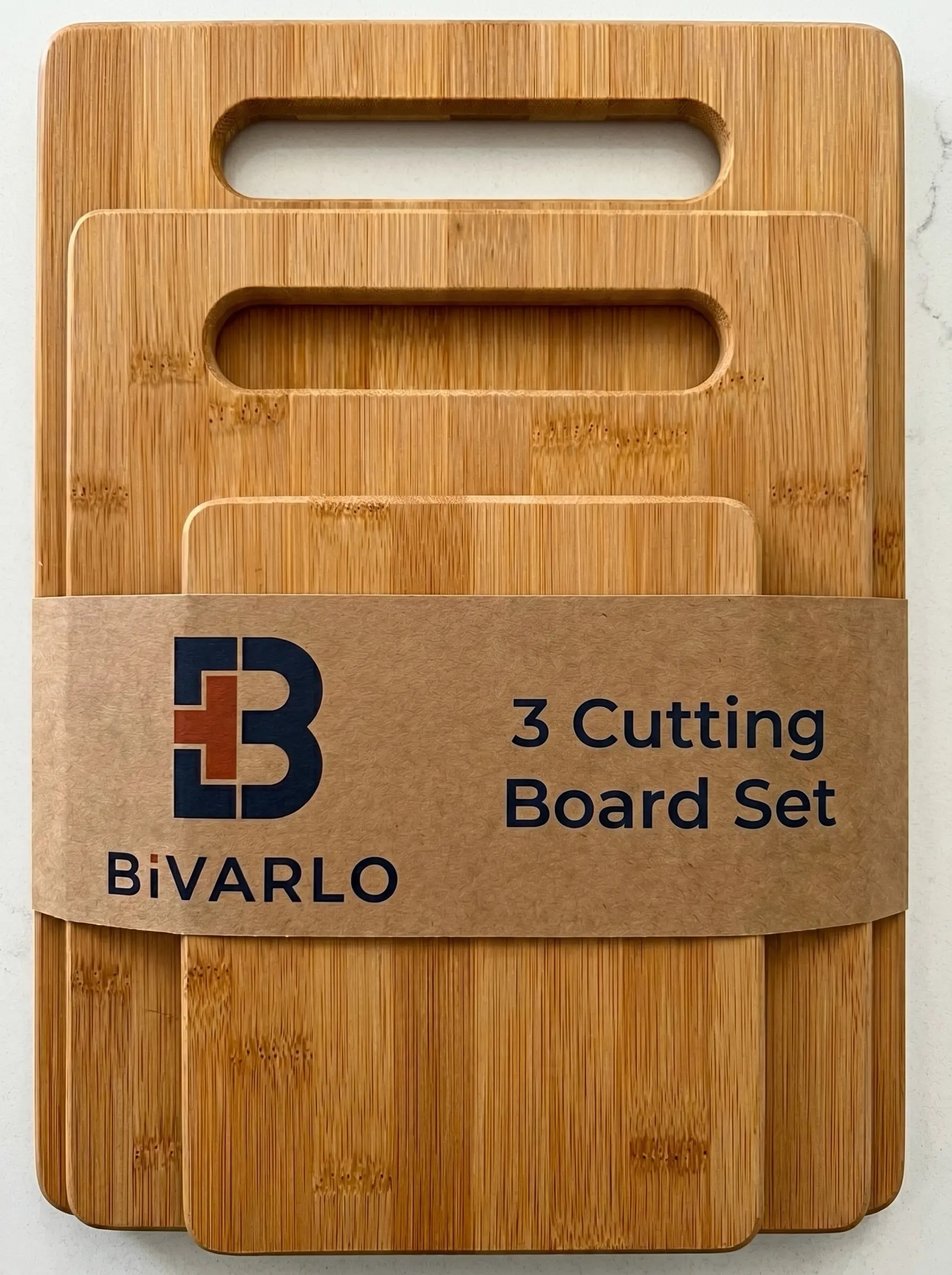 Bivarlo bamboo cutting board wood with juice groove