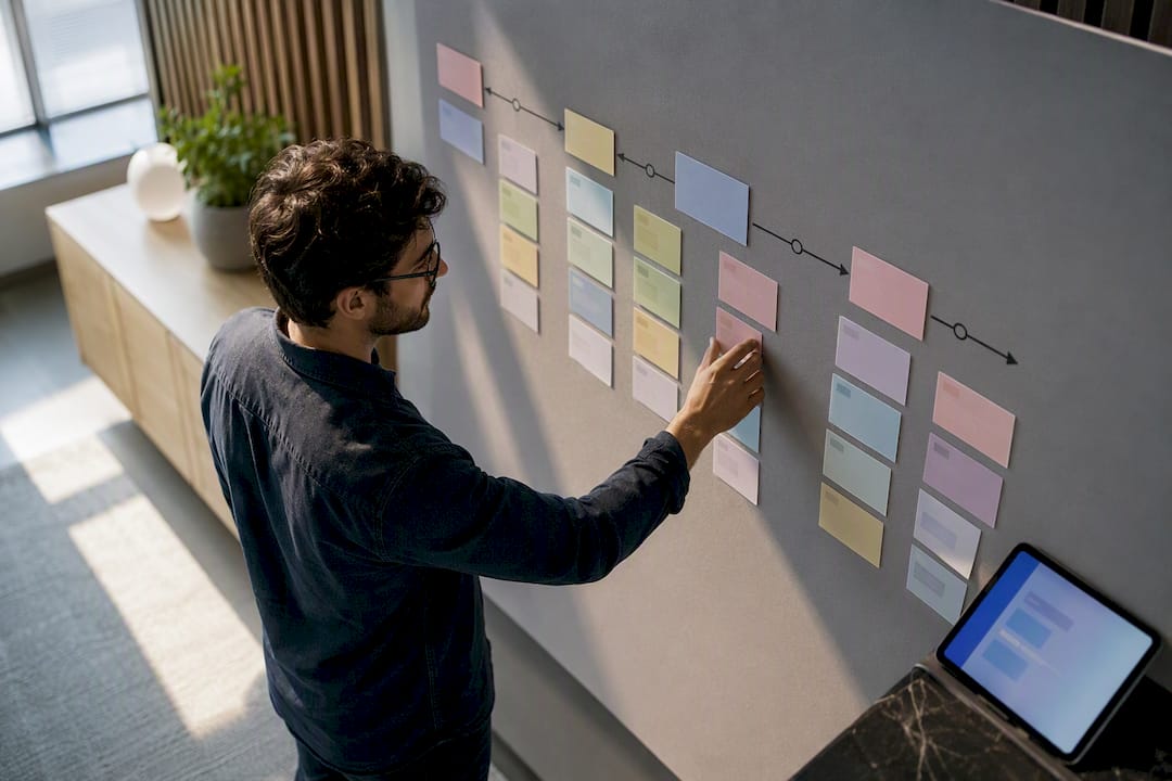 Analyst mapping an ecommerce customer journey