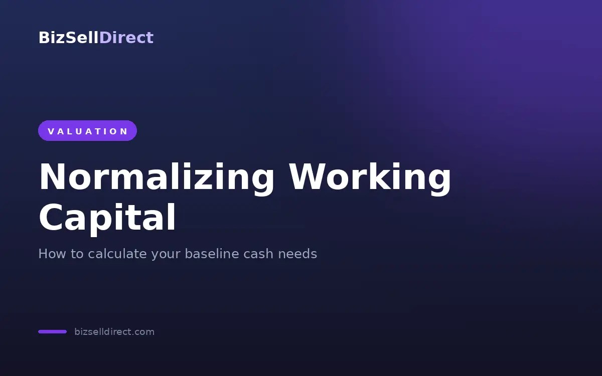 Normalizing Working Capital — BizSellDirect