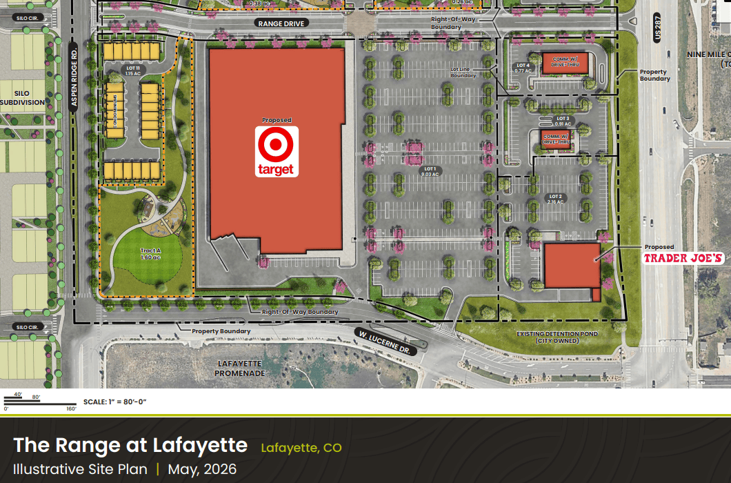 Trader Joe S Target Planned In Lafayette BizWest The Range Map May2026 