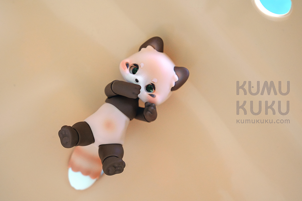 人形 KUMUKUKU Panda Puko Kumukuku Doll] Riko (Latte Brown) and Dori (Milk Tea) Limited