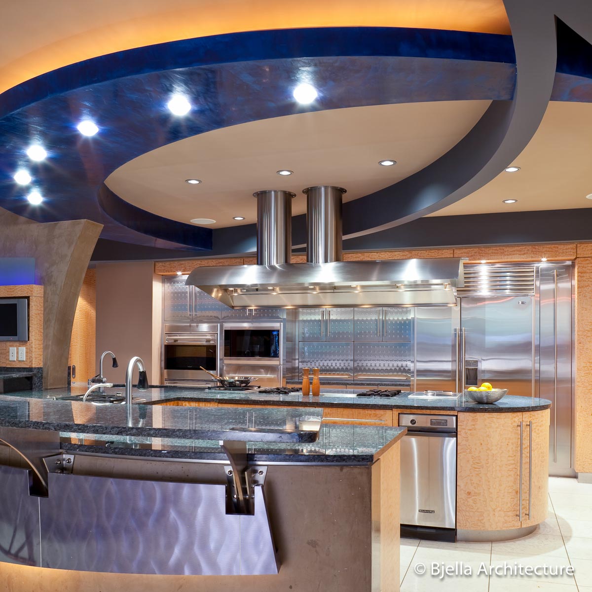 Modern Blue Kitchen
