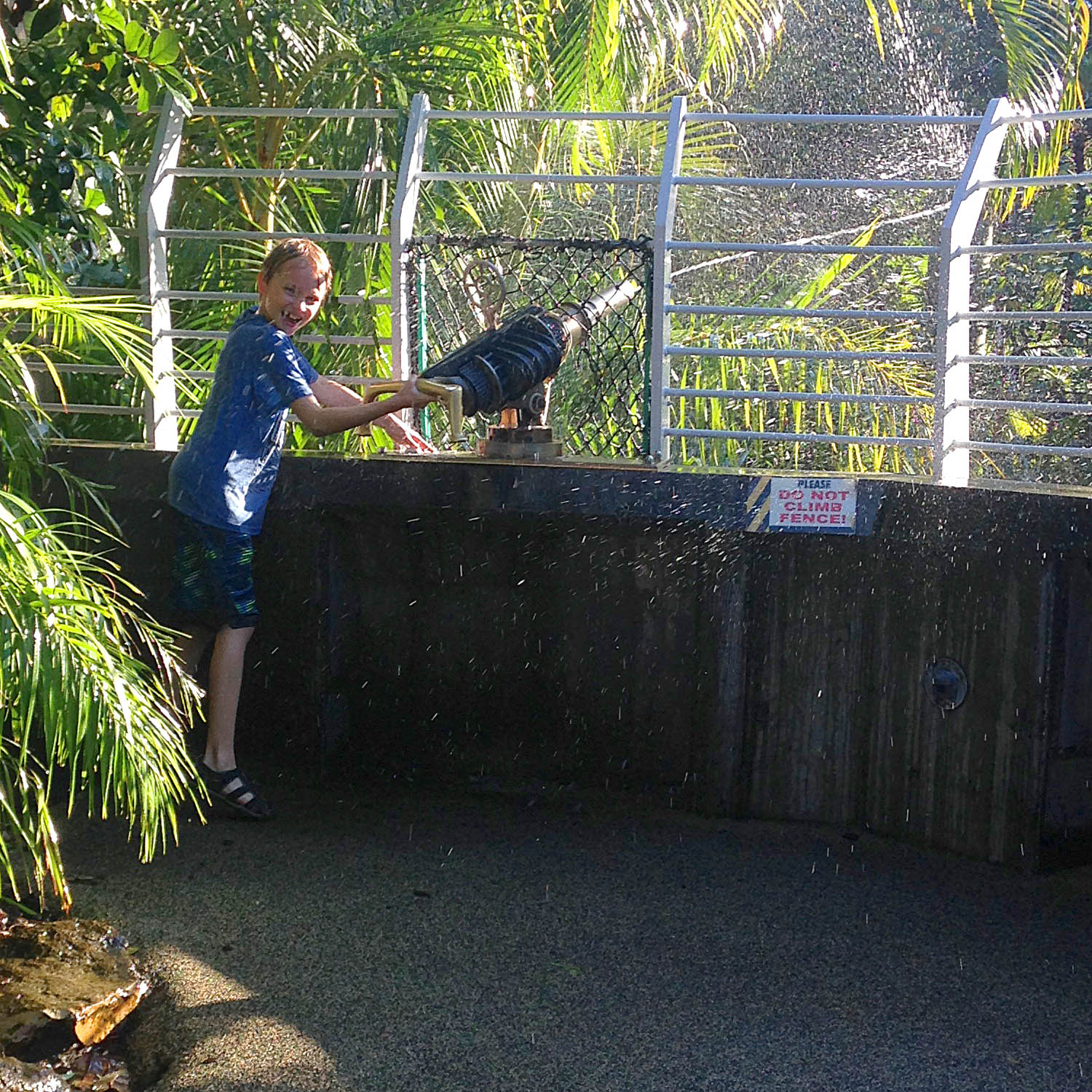 Water Canons - Beck and Tim Bjella at Universal Studios, Florida
