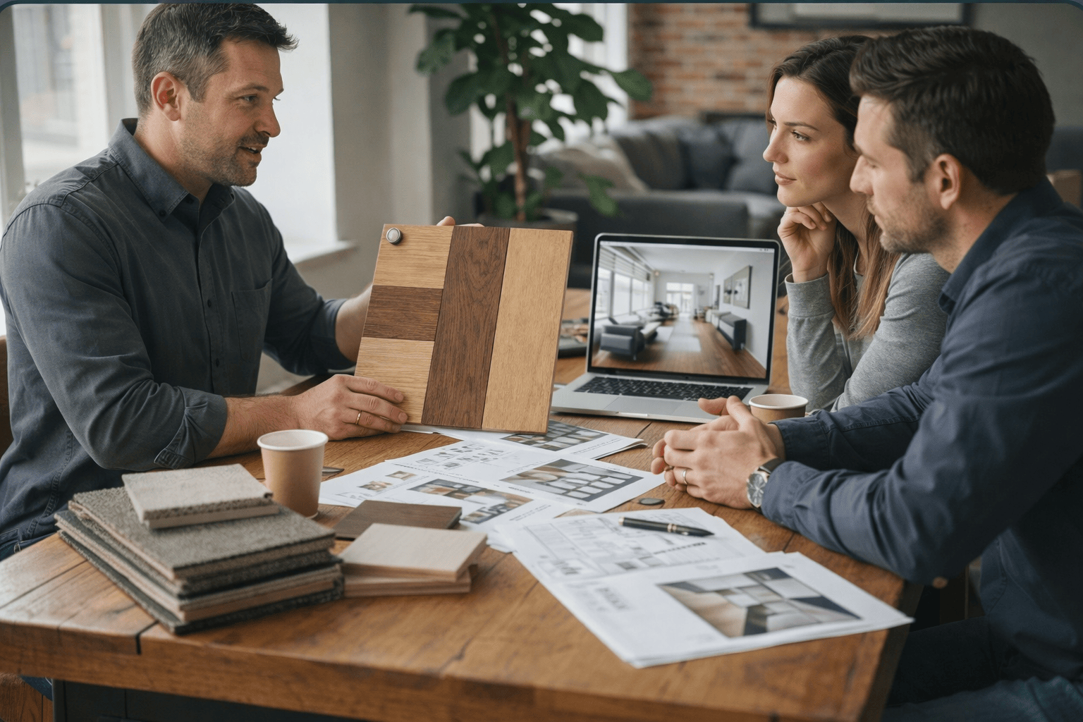 In-home flooring consultation