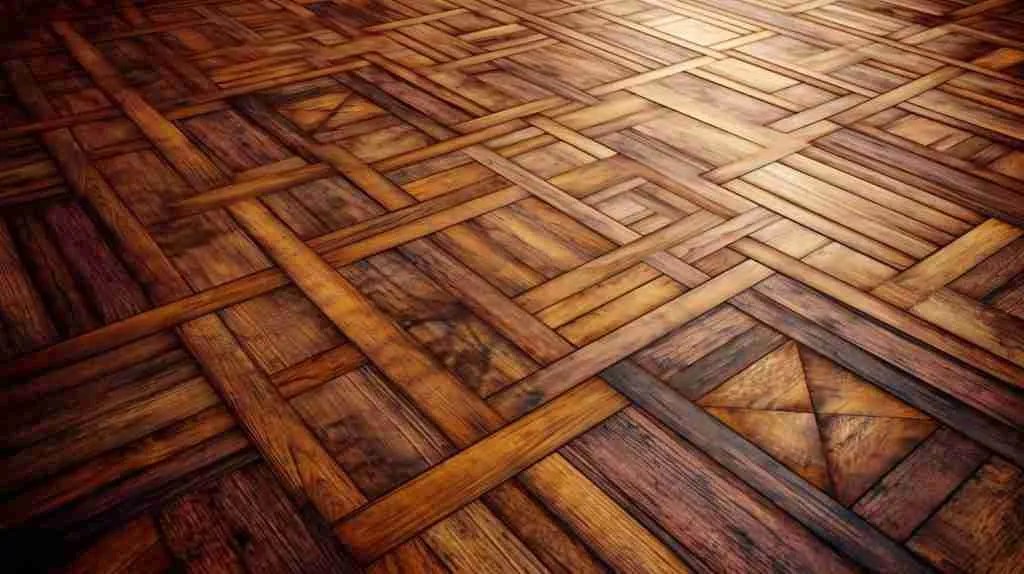 Cross scraped hardwood floor pattern