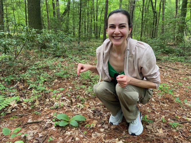 Me & a wild lady's slipper orchid