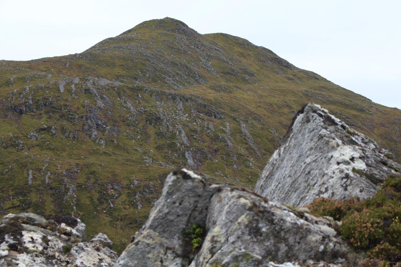 Looking up to Meallan nan Uan