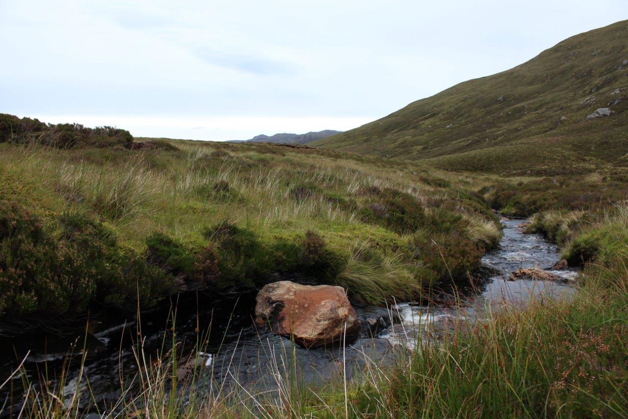 Crossing the burn on the way back down