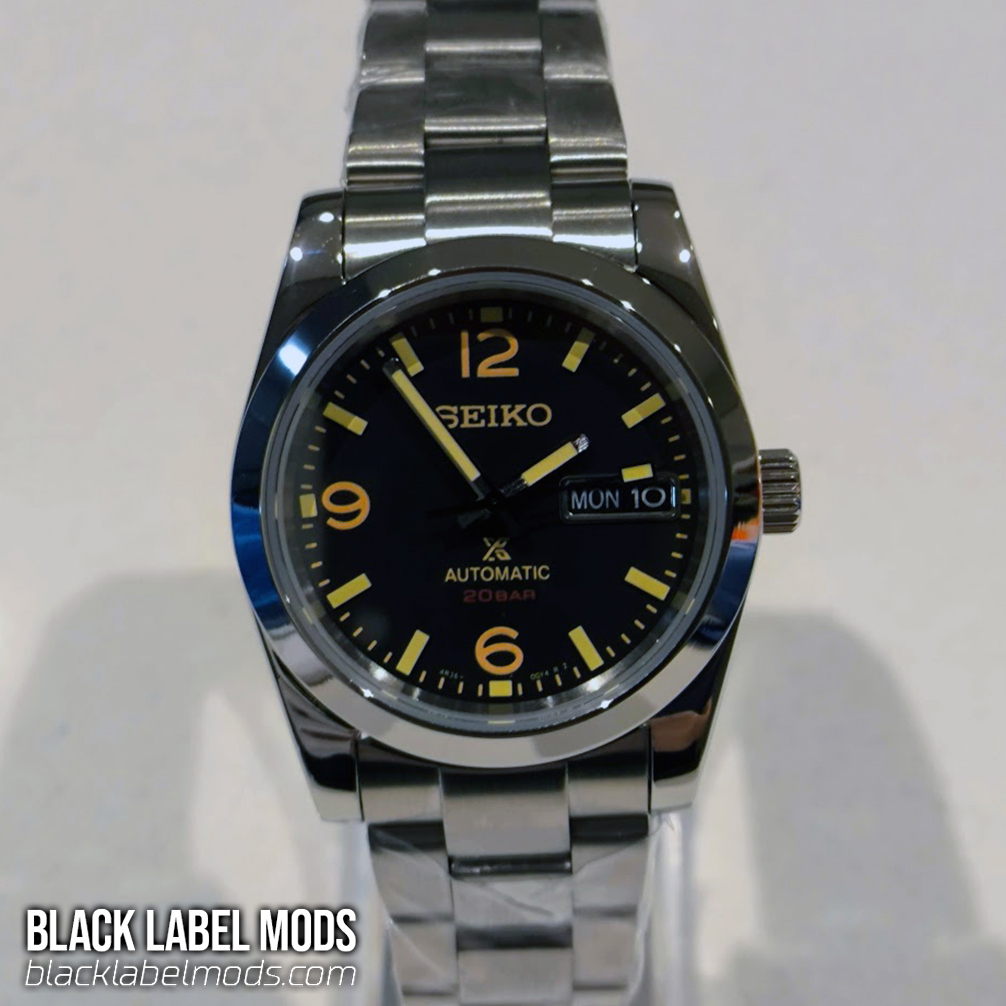 36mm SRPD Explorer Custom Seiko Mod Watch - Black Label Mods