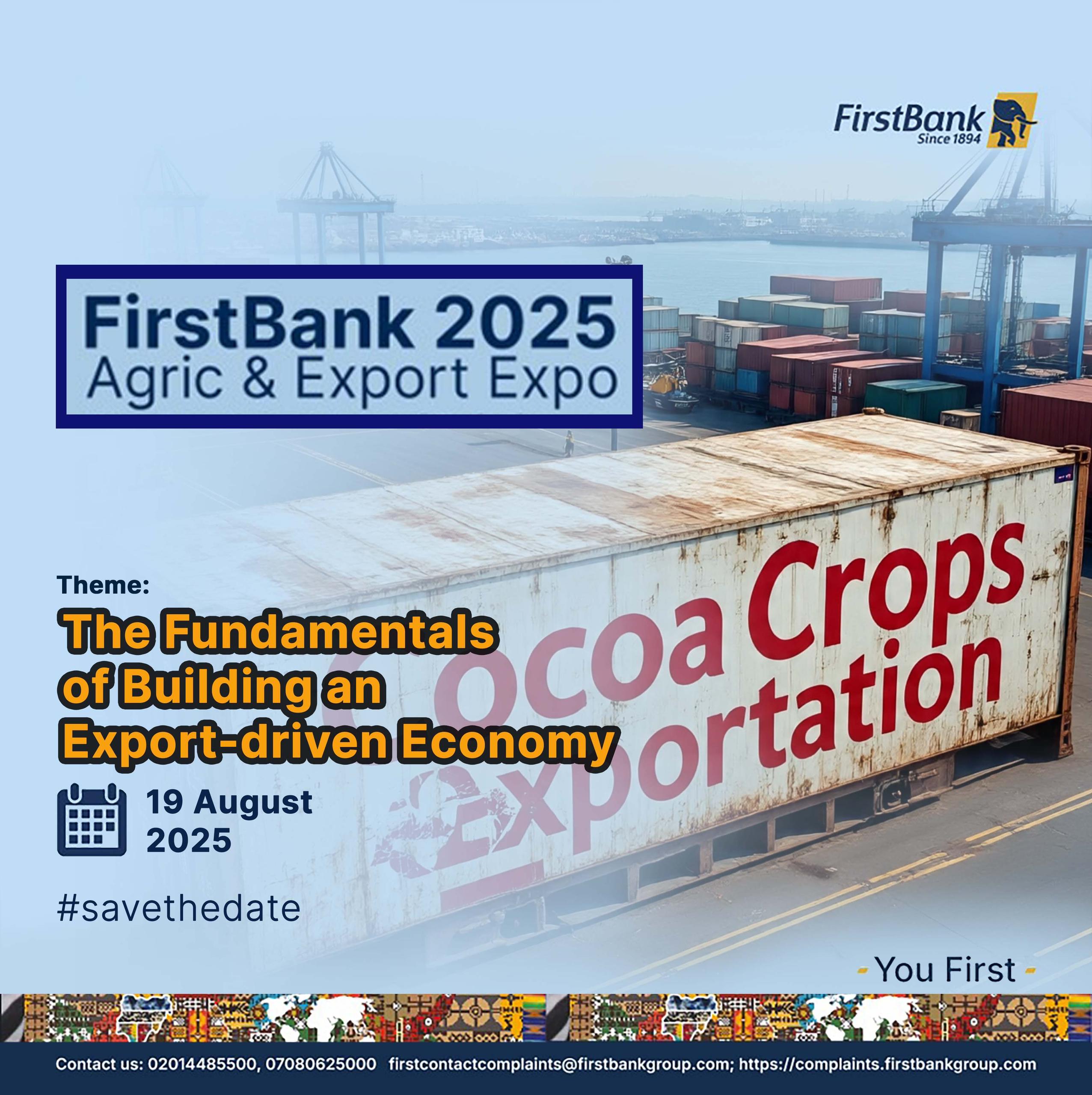 FirstBank to Host 2025 Agric, Export Conference, Focuses on Non-Oil Economy Growth