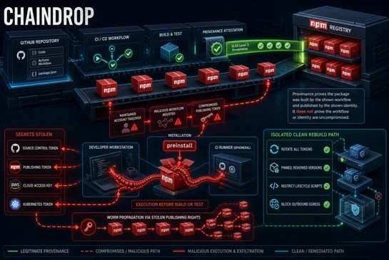 ChainDrop Turned Trusted npm Publishing into a Self-Propagating Attack