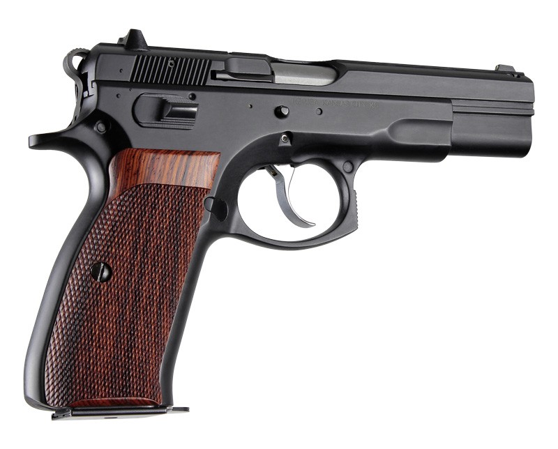 HOGUE ホーグ CZ75 ココボロ チェッカー 木製グリップ Hogue CZ-75, CZ-85 Cocobolo Checkered 75811 – Black Wolf Supply