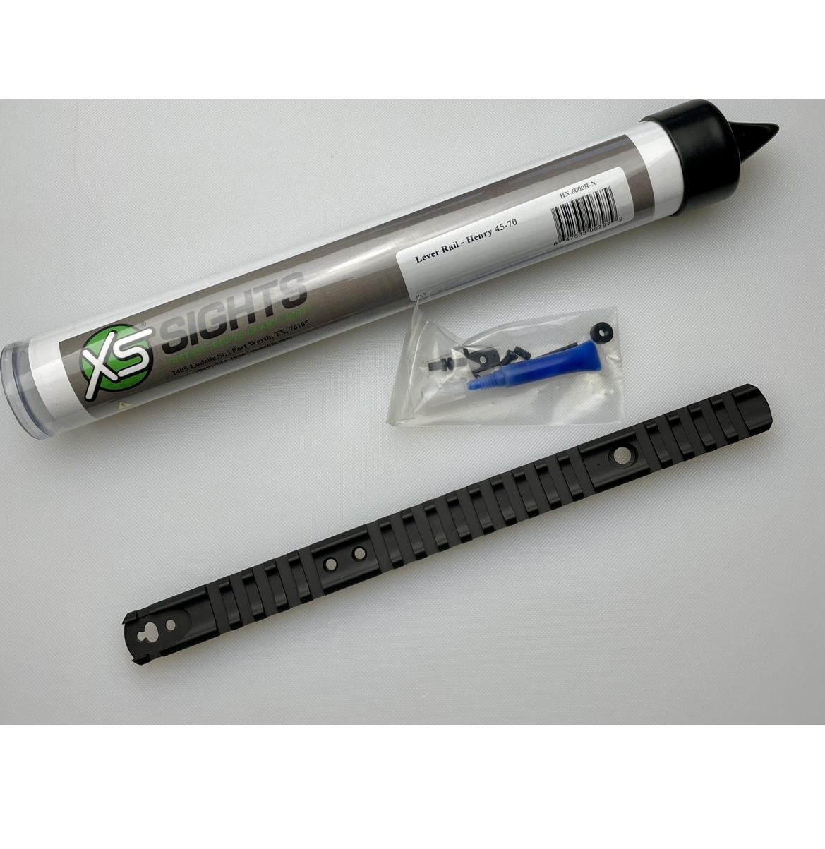 XS Sights Lever Rail Optic Mount For Henry .45-70 Round Barrel – HN-6000R-N, Black Aluminum