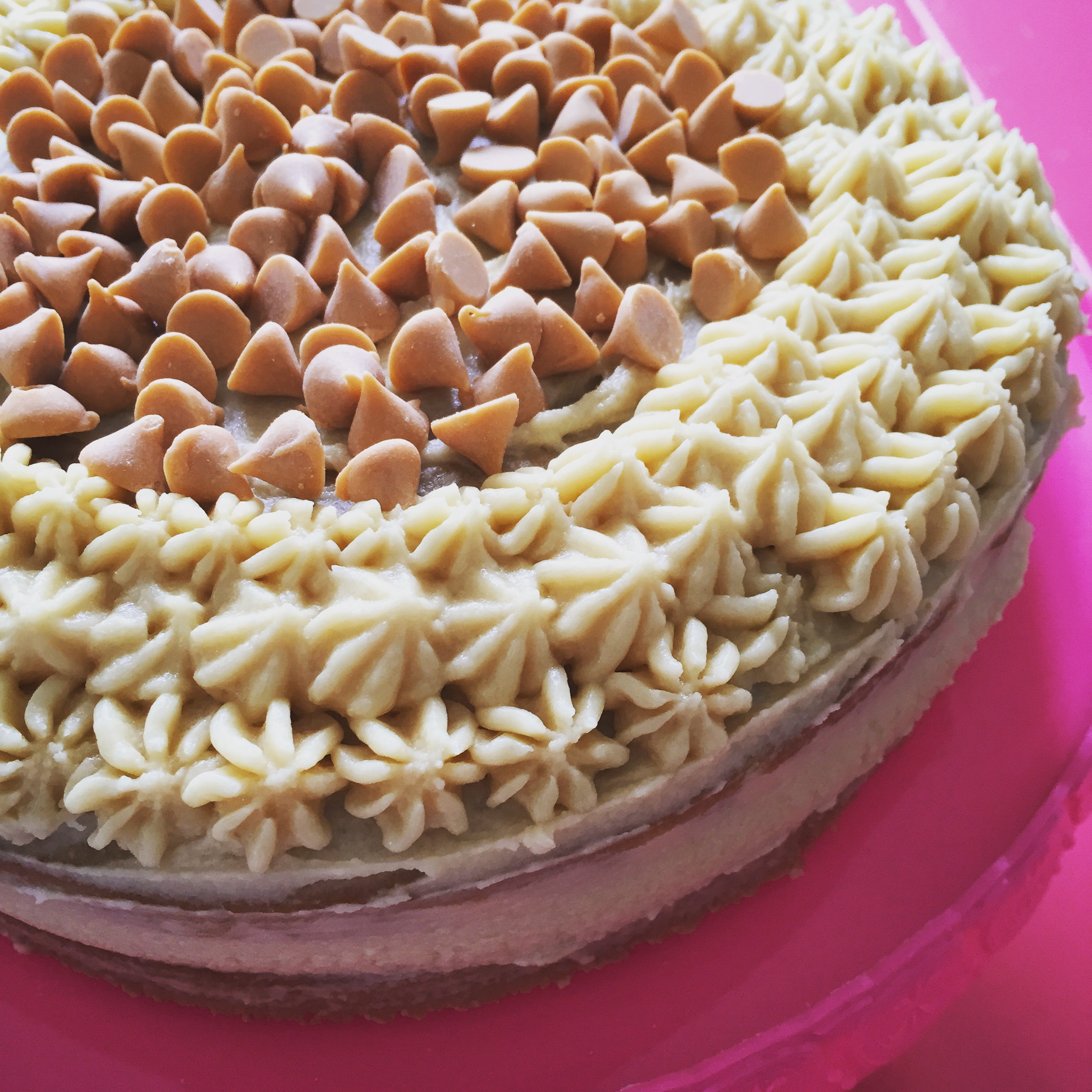 Ég skreytti með Butterscotch-bitum.