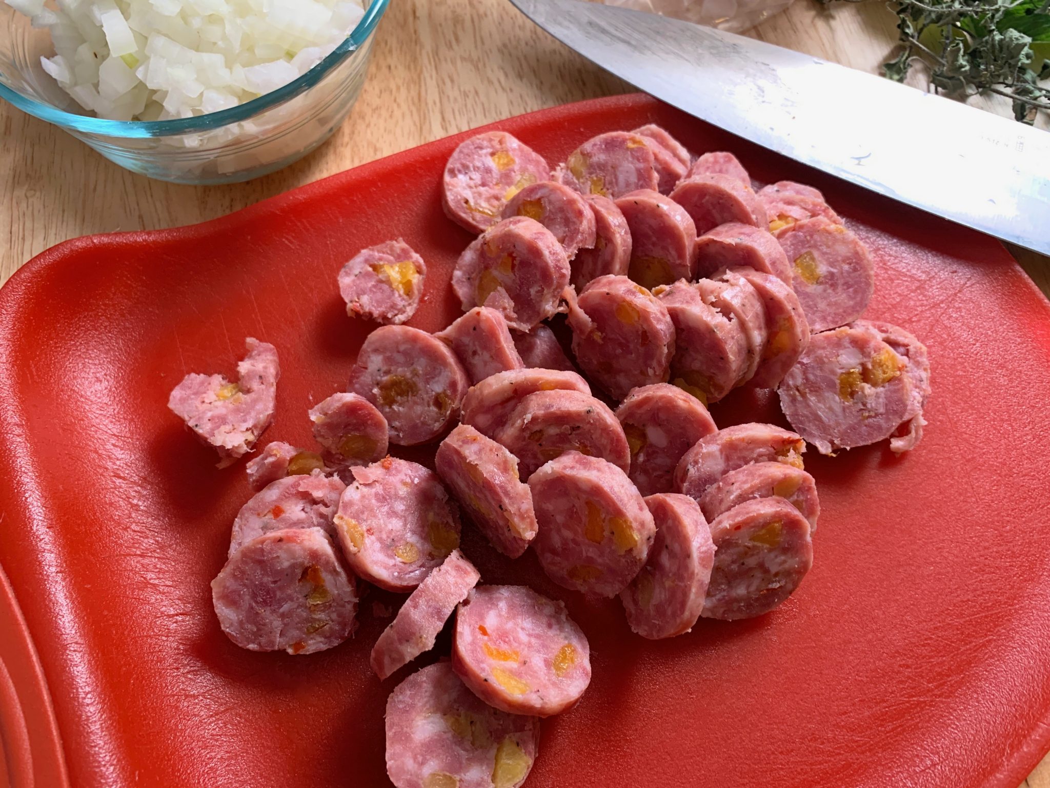 Shrimp Sausage and Saffron Rice