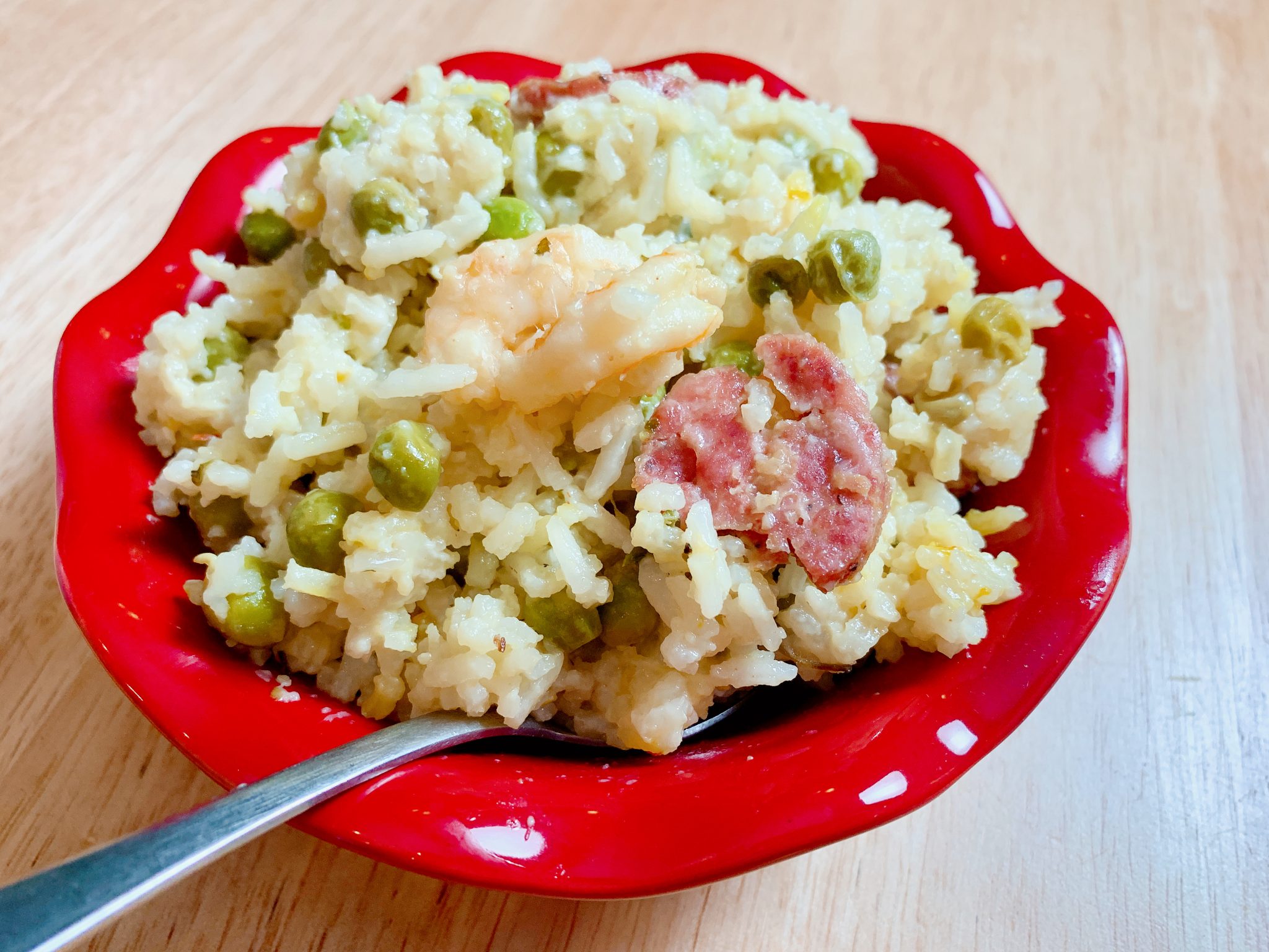 Shrimp Sausage and Saffron Rice