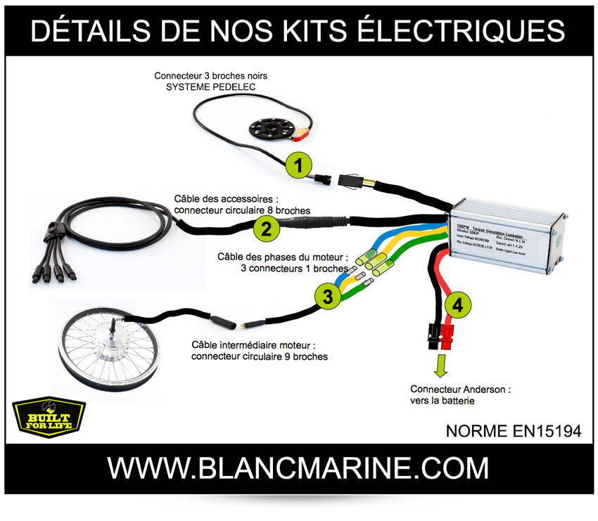 Vtt Pliant Blanc Marine 26pm3 Electrique Pack Basique