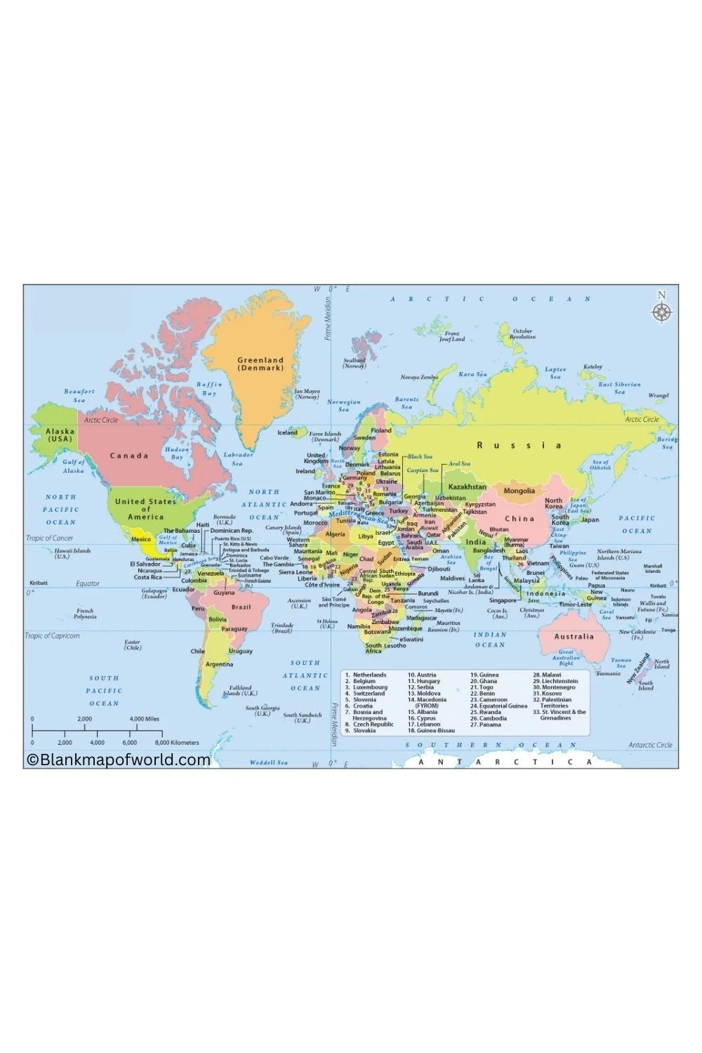 Labeled World Map Countries Cities Oceans Labeled World Map Outline 