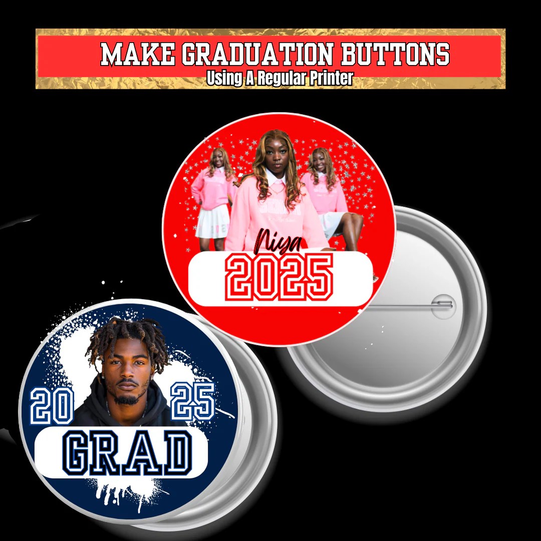 Grad Button Templates Blanksbycsu