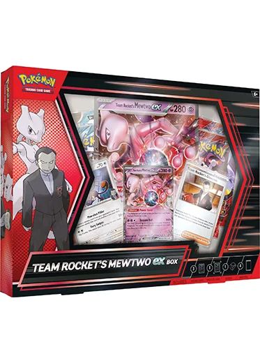 Pokemon ex Box: Team Rocket's Mewtwo ex (2025) (4 Boosters)