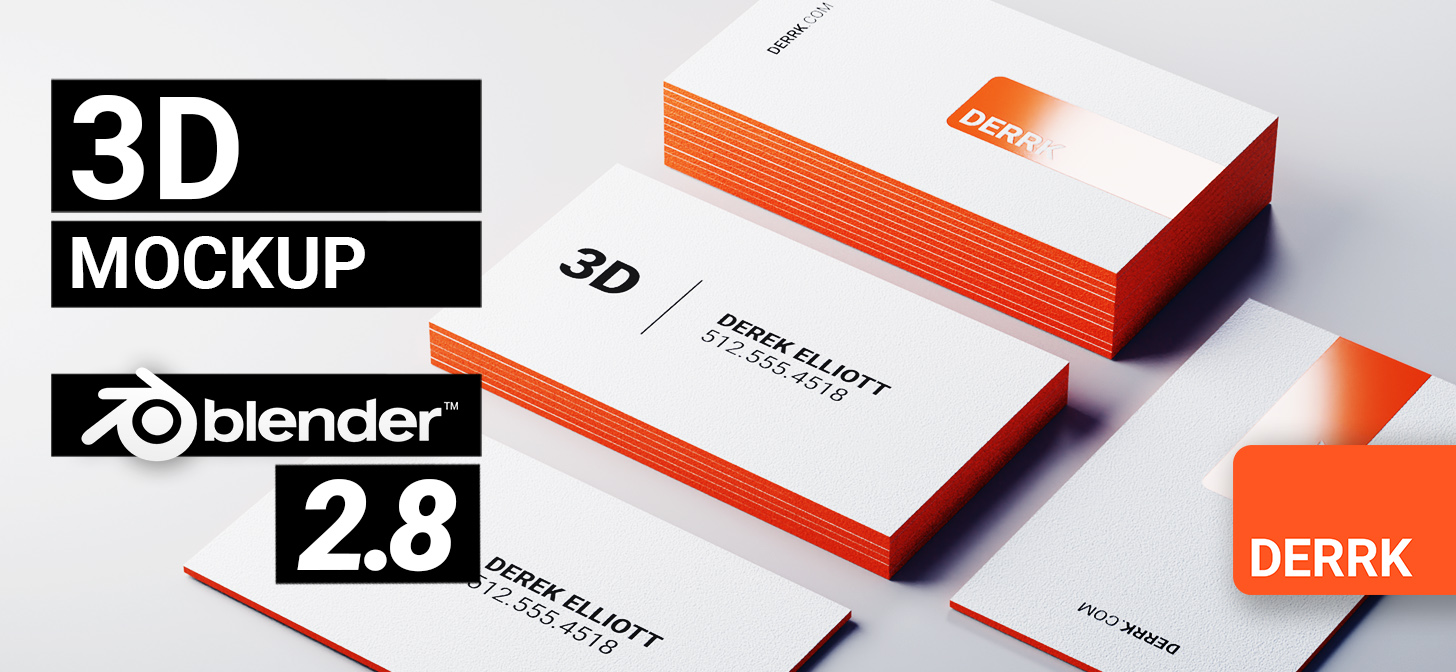 Follow the steps in this tutorial to create your own 3d packaging mockup for a cosmetics line, using dimension, some free adobe stock 3d assets, and elements . Create A 3d Business Card Mockup In Blender 2 8 Blendernation