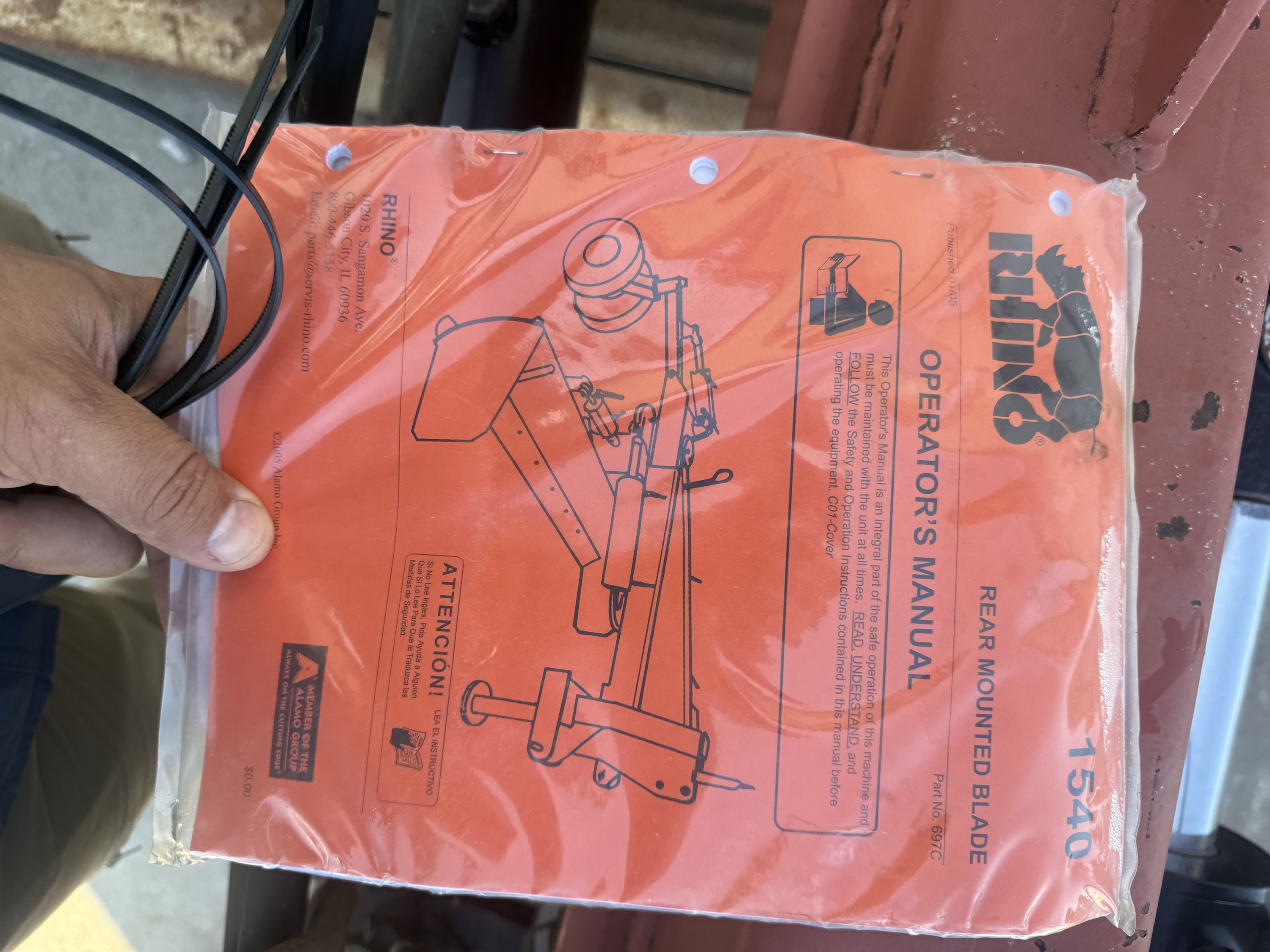Rhino 1540 10 Ft. Heavy Duty Hydraulic 3 Pt Blade