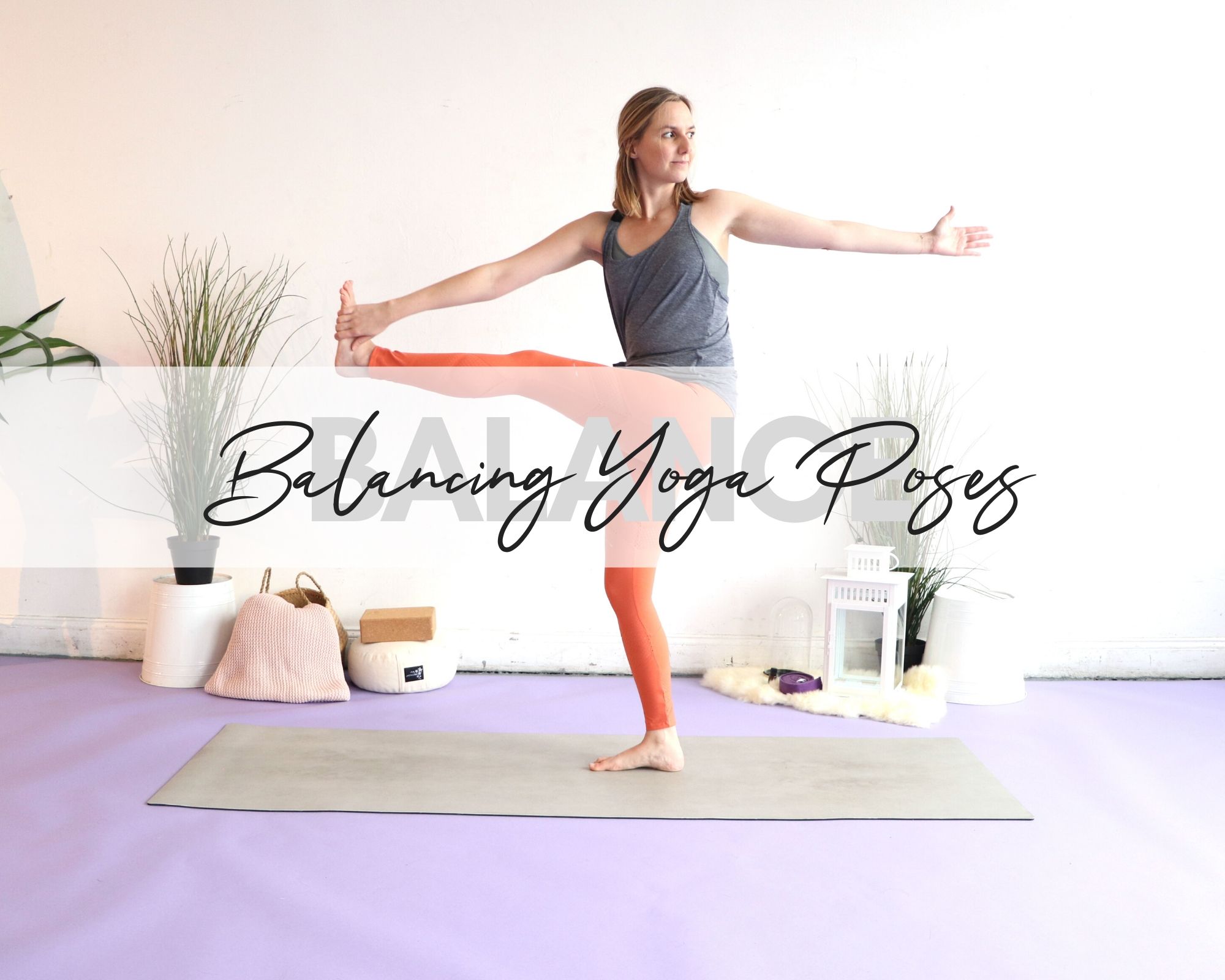 Balancing yoga poses