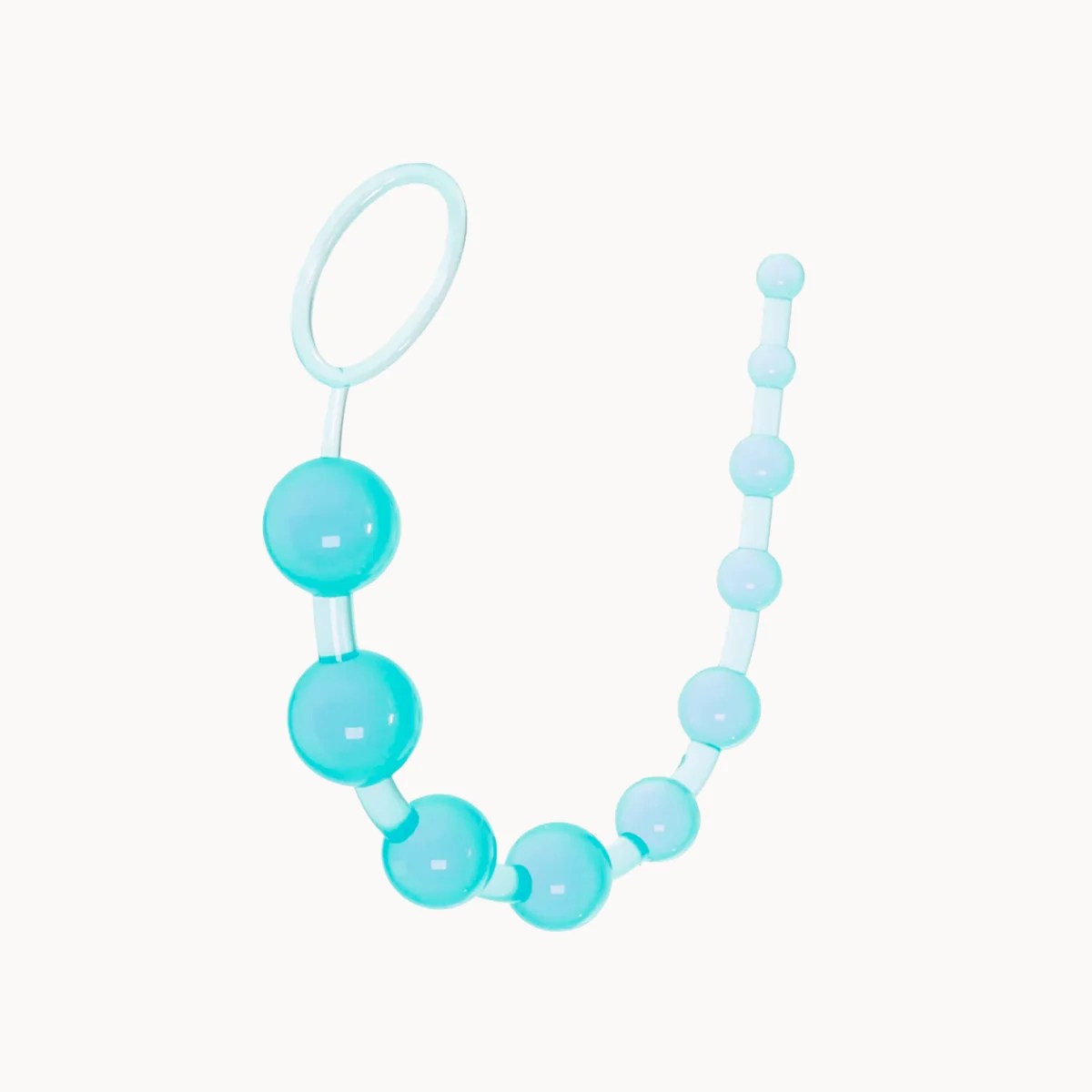 Climax Beads anal toy on a light grey background.