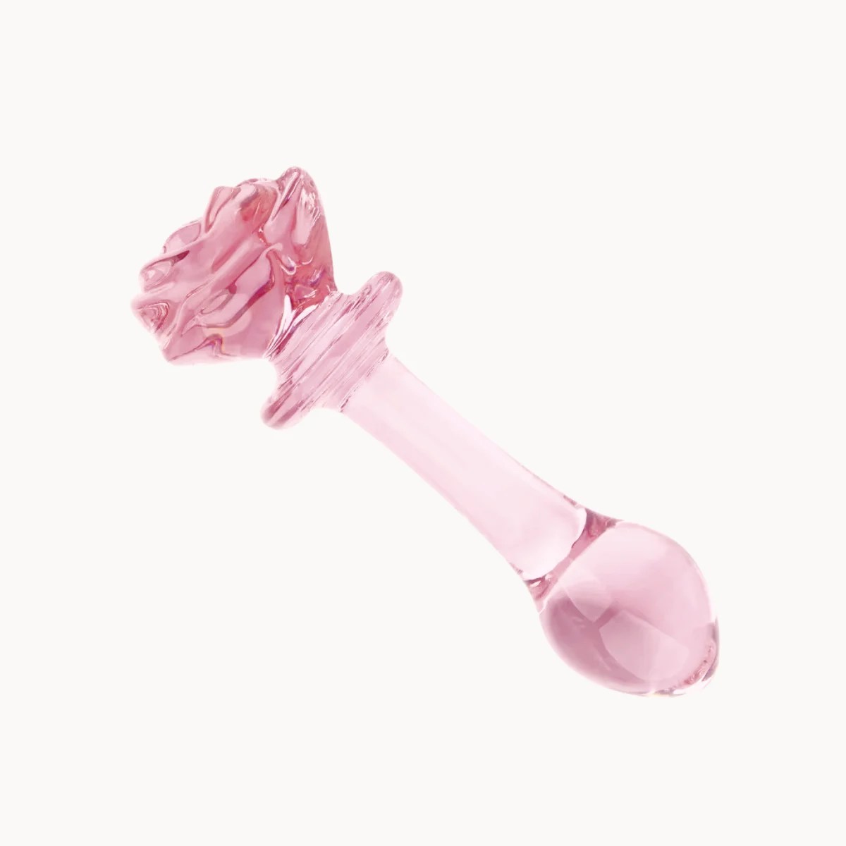 Crystal Bloom anal toy on a light grey background.