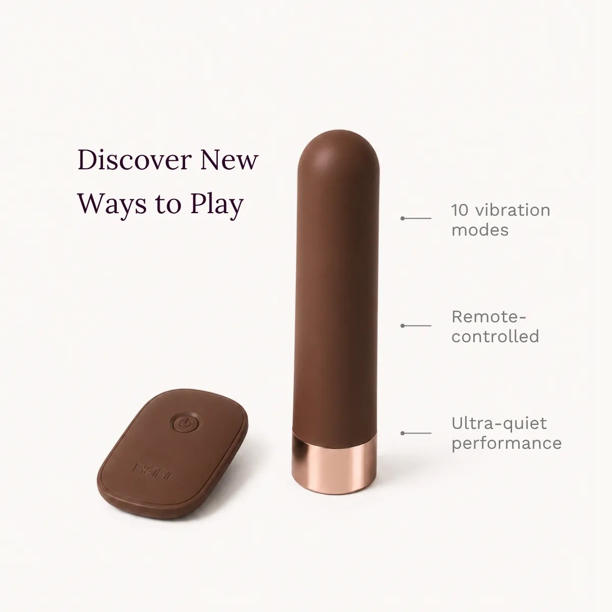 Duet Vibe vibrator key features: 10 vibration modes, remote-controlled, ultra-quiet performance.