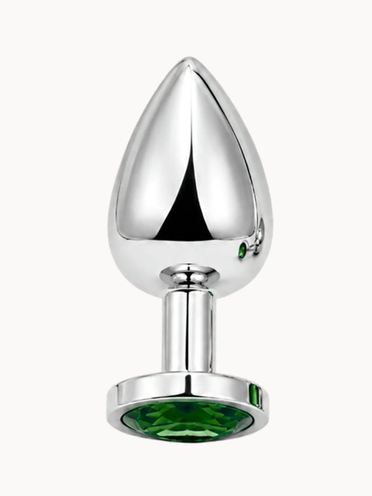 Jade plug big on white surface