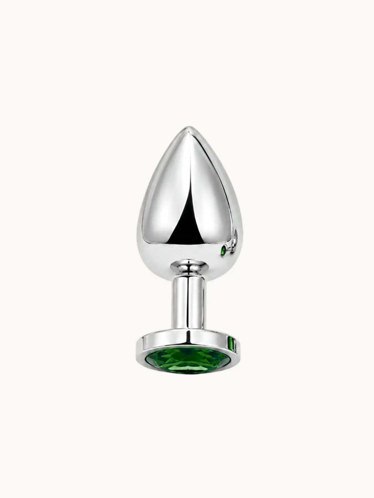 Jade plug small on white surface