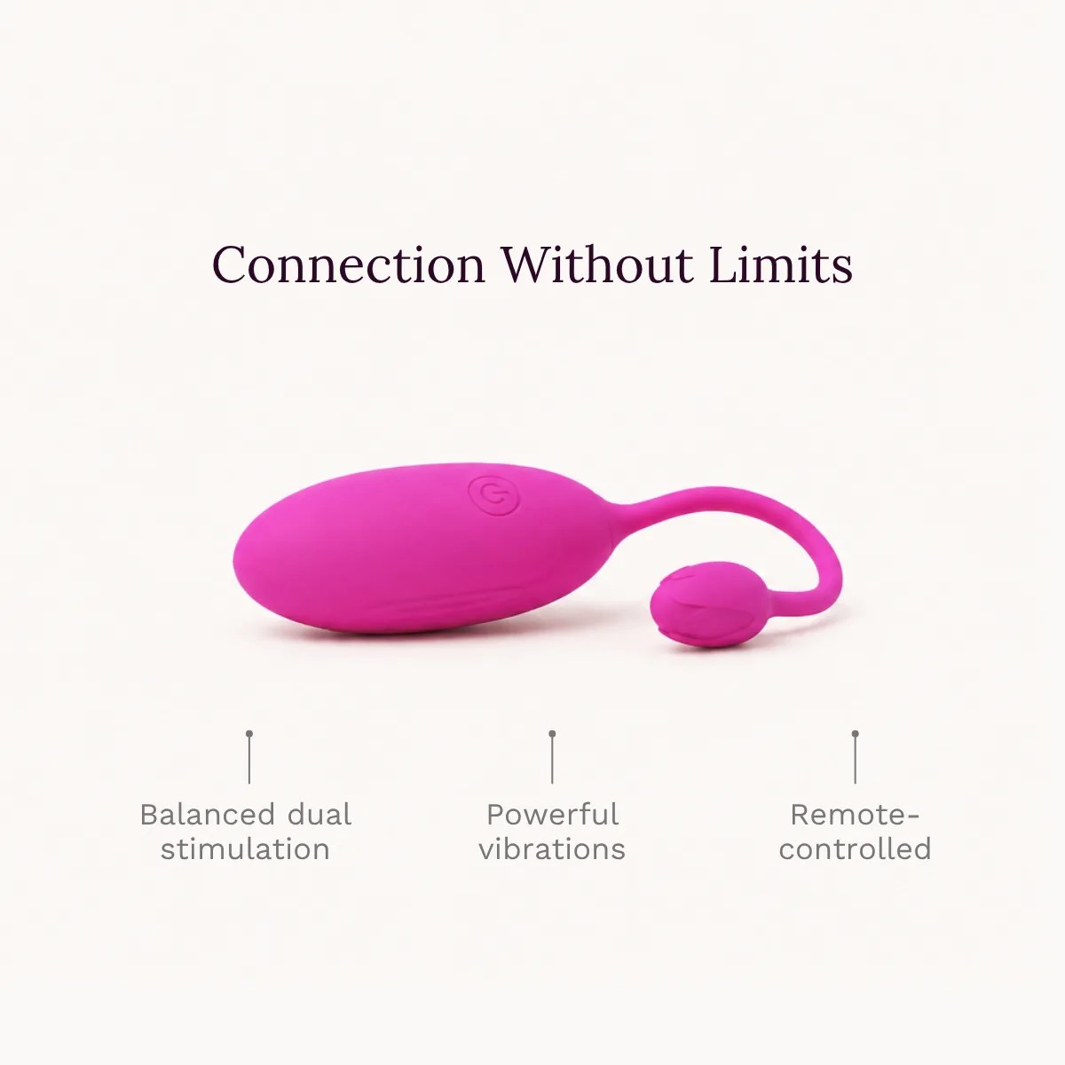Lover Link vibrator key features: balanced dual stimulation, powerful vibrations, remote-controlled.