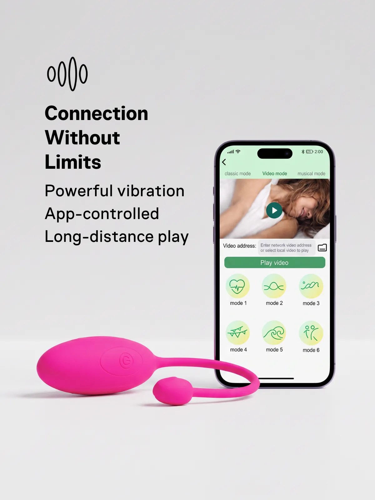 Lover Link wearable couples vibrator with smartphone app controls, featuring powerful vibrations and long-distance partner play.