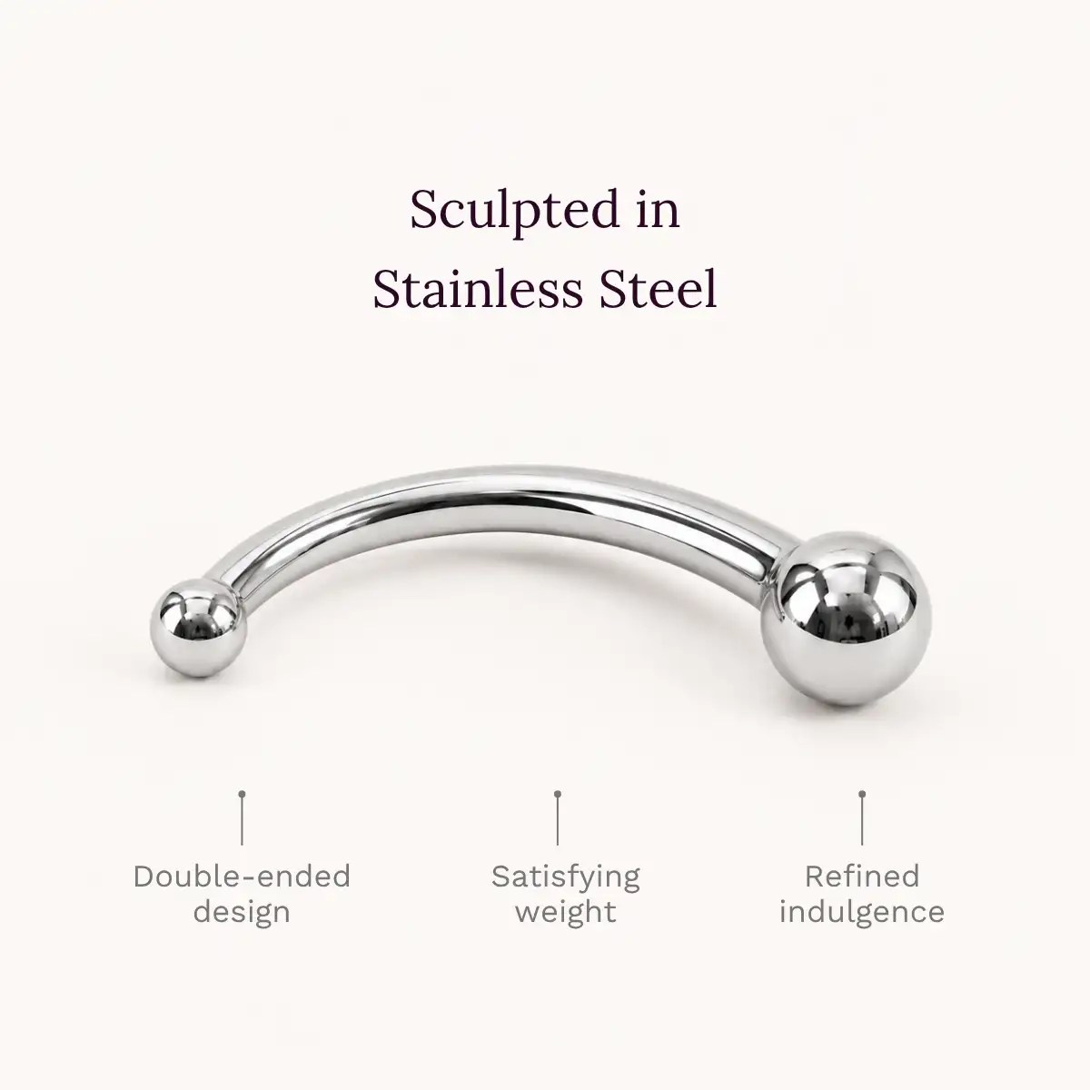 Regal Pro anal toy key features: double-ended design, satisfying weight, refined indulgence.