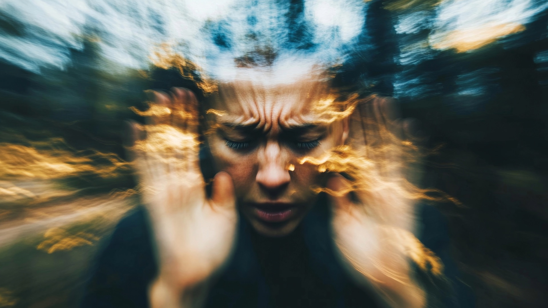 Person experiencing sensory overwhelm and anxiety, representing nervous system dysregulation and overstimulation – Abi Beri holistic therapist Ireland