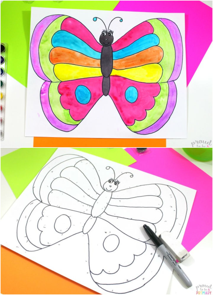 25 easy butterfly drawing ideas
